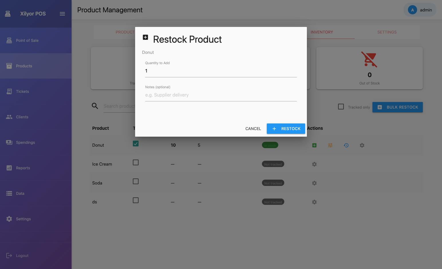 Réapprovisionner un produit